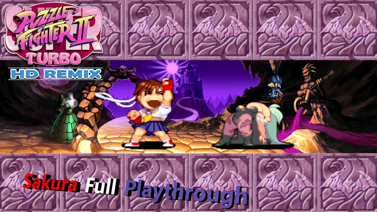 Super Puzzle Fighter 2 Turbo HD Remix Sakura Playthrough Feb 20