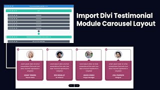 How to Install Divi Testimonial Module Carousel Layouts | Step-by-Step Guide Profile