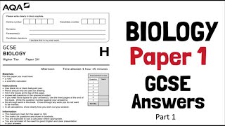 GCSE Biology Paper 1 Exam Questions and Answers Grade 9 Walkthrough 2023
