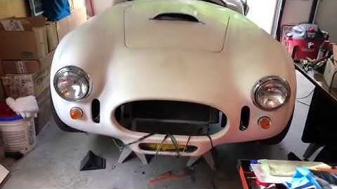 Cobra 427SC Replica Build part 29 Installing the Hood