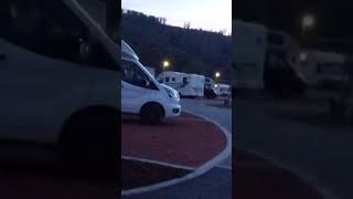 Mobilehomes parking near the westgerman River Ruhr in Duchy of Westfalia for the weekendtrip2026