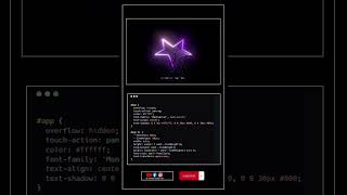 Neon Love and star Css animation 💥👨🏾‍💻 subscribe to James code lab telegram for full code #short