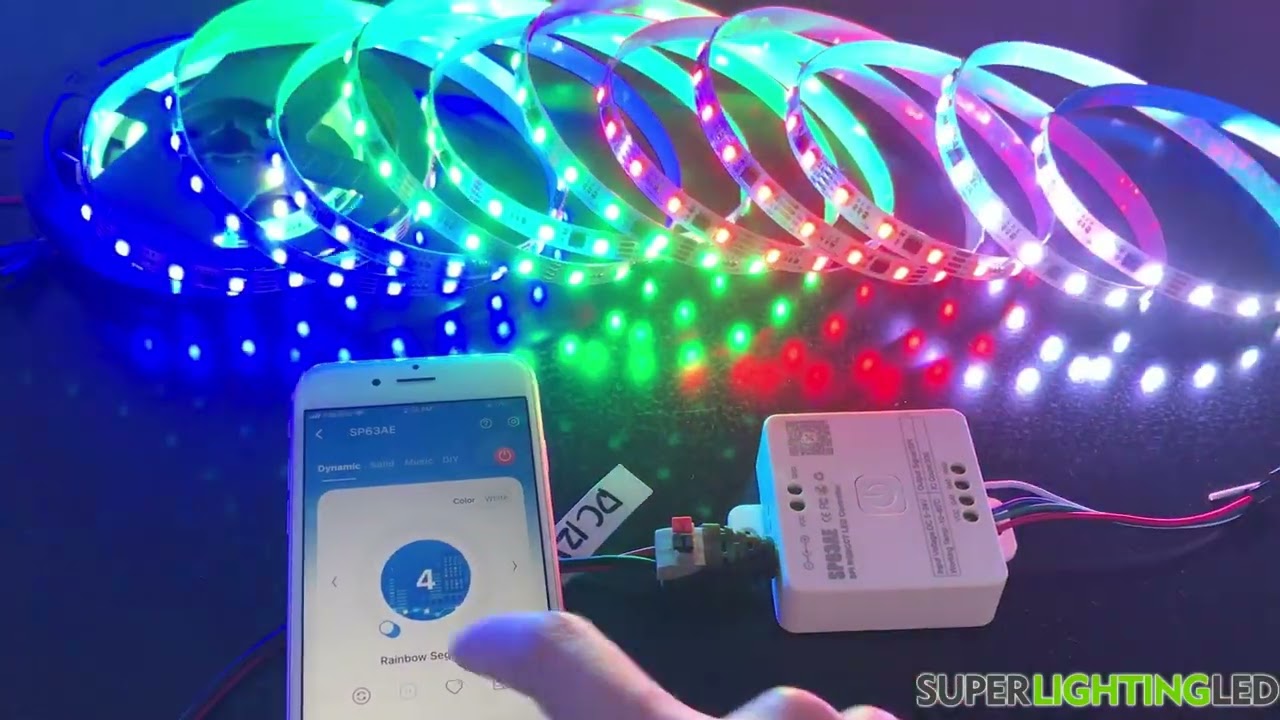 WS2805 Addressable RGB CCT LED Strip Controlled Via SP63AE