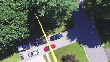 Drone drop over an 80