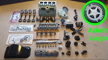 Stop Motion - 2.25 Petrol Land Rover Engine Ready for Assembly  -  18 Land Rover Series 3 Project
