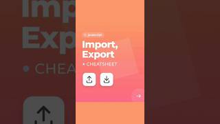 JavaScript Import Export Cheatsheet: A Comprehensive Guide
