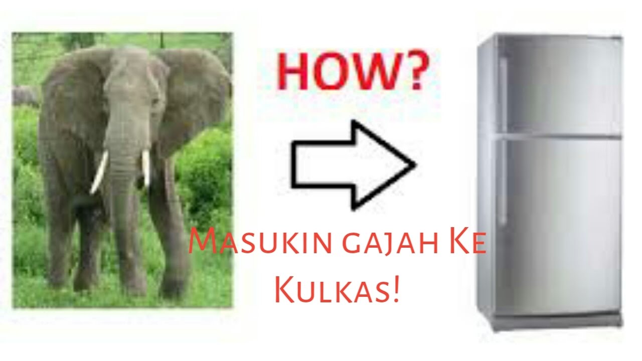 cara masukin gajah ke kulkas kuis