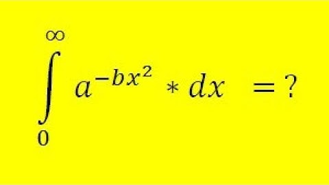 Solution of integration 0 to infinity♾️ (a^-b(x^2)) * dx = ?