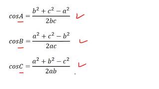Cosine Law - Calculating Angles