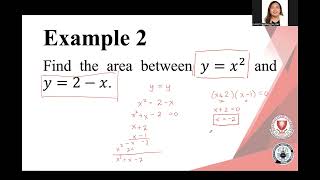Integral Calculus: Area between two curves - Example 2 using dx