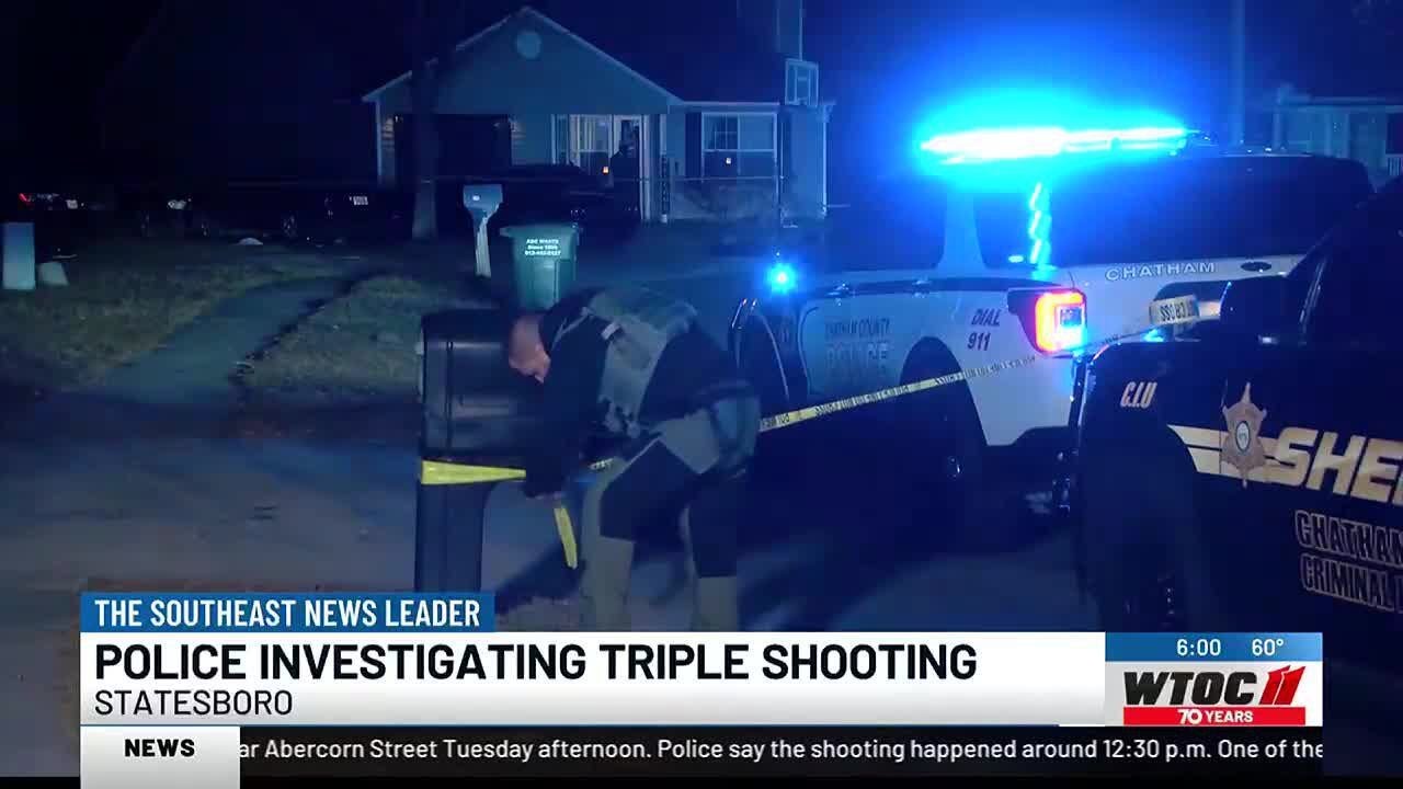 One dead, two injured in triple Statesboro shooting Monday night - YouTube