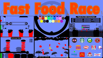 35 Marble Race EP. 30 : Fast Food Race (in Algodoo) | RED HUY