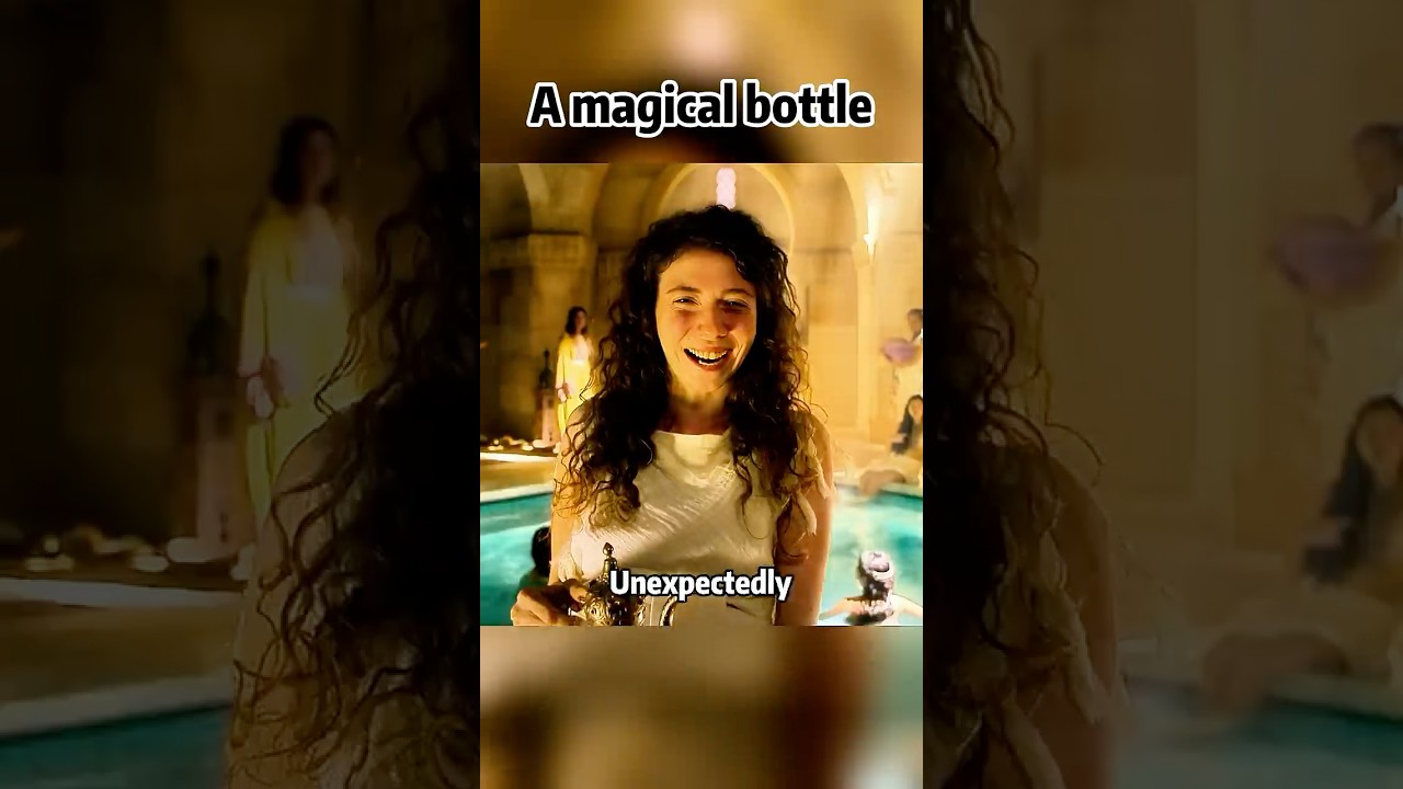 A genie is trapped in a bottle, trying to find his way free