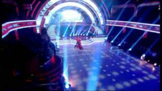 Holly Valance and Artem Chigvintsev dancing the Foxtrot