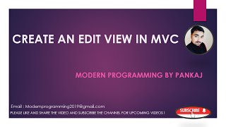 Create an Edit View in MVC - Part 14