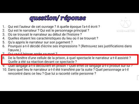 1bac le dernier jour d' un condamné questions générales أهم الأسئلة التي تتكرر كل سنة في الجهوي