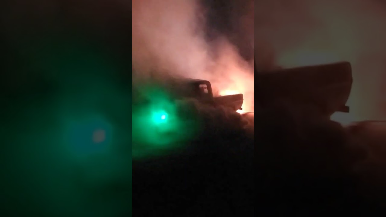 New Years Burnout in Burning Green Blown Alky LS!