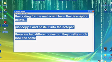 How to make the matrix batch file