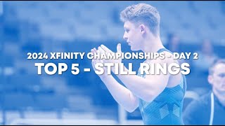 Top 5 Routines - Still Rings - Junior Men Day 2 - 2024 Xfinity US Championships