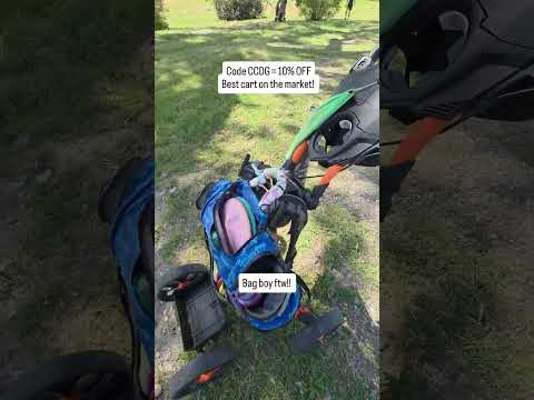 Thumbnail for I am in love with my new bag boy disc golf cart! Sooo much easier to push than pull a cart