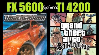 Nvidia Geforce FX 5600 vs Geforce 4 Ti 4200 8x I Test in 4 Games