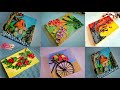 5 best mini canvas ideas  wall hanging ideas  clay art painting  wall decor  3d wall art