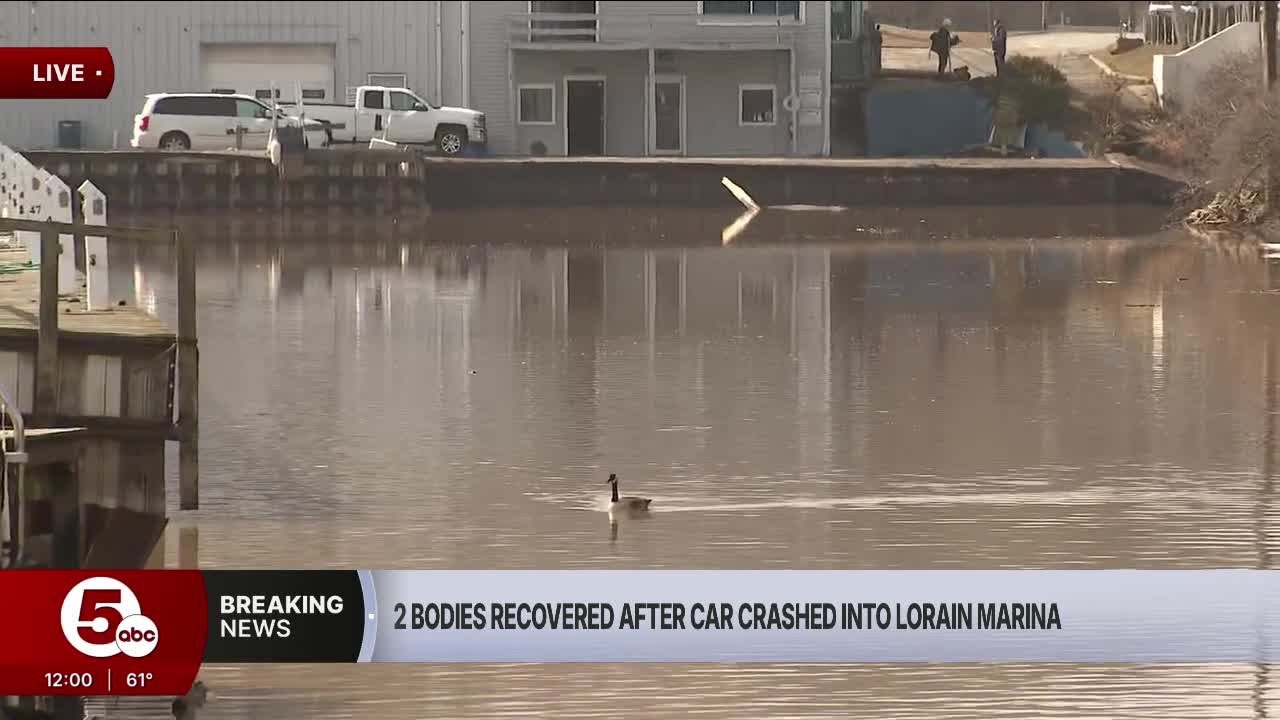 2 women dead, 1 man alive, after vehicle crashes into water at Lorain marina