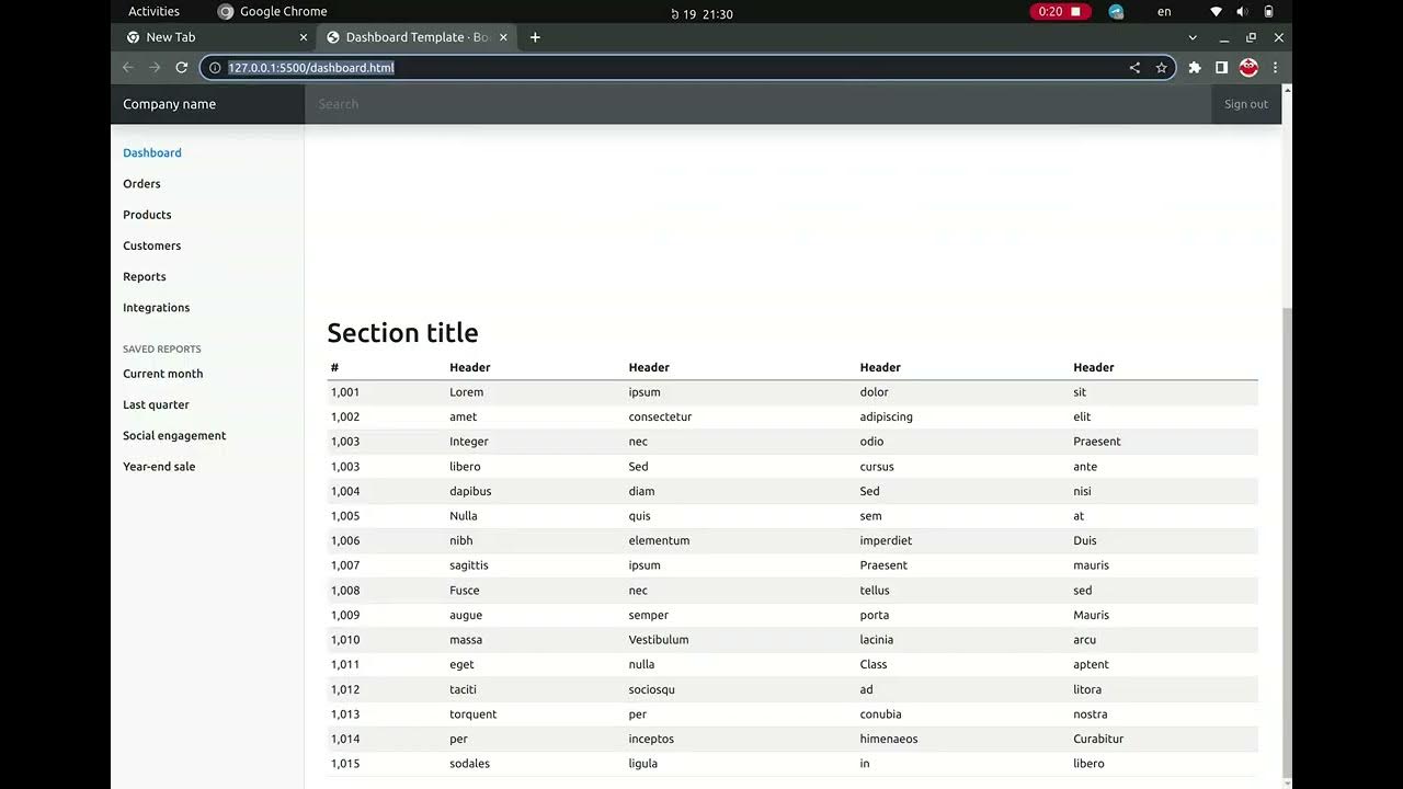 Create dashboard template 30 seconds in VSCode - YouTube