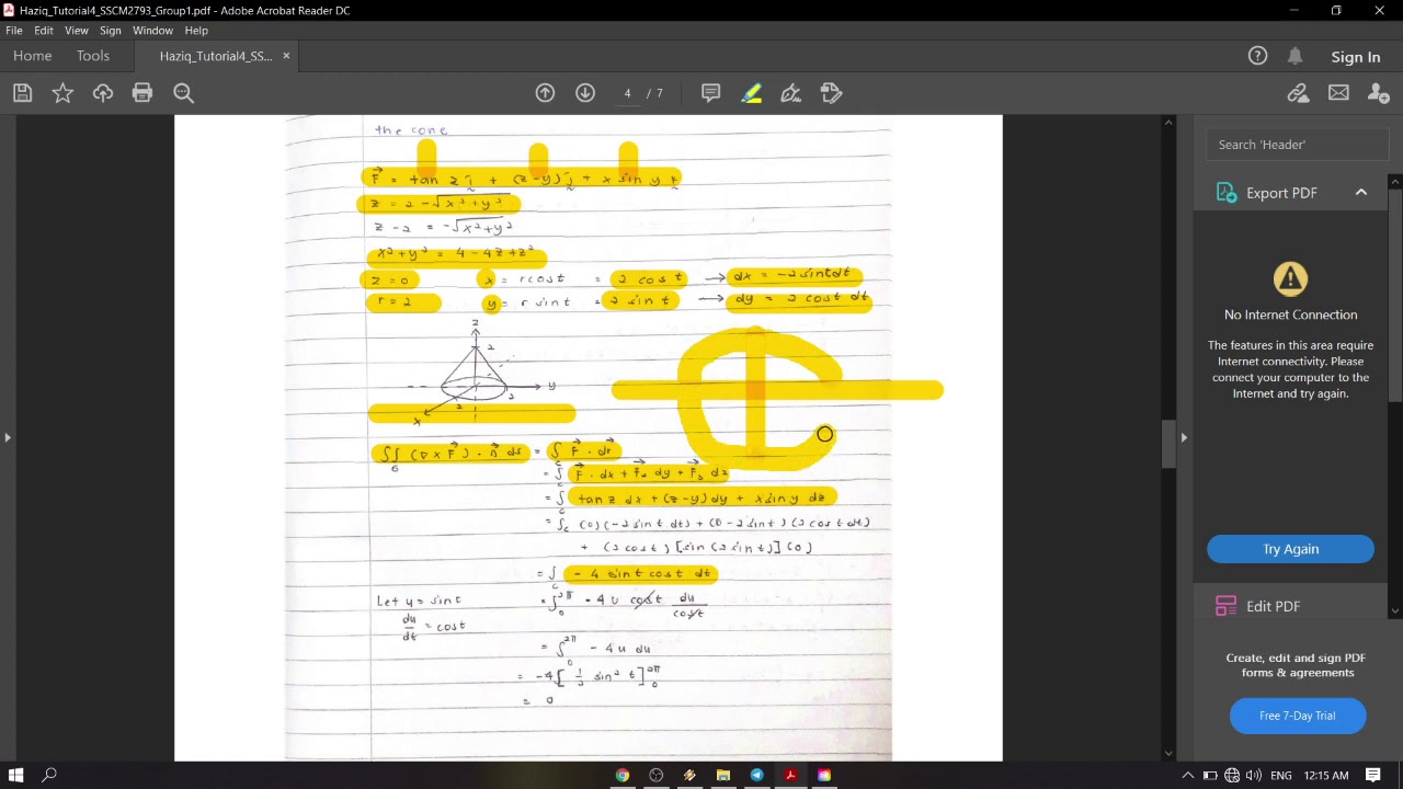 03_20211SSCM793 Question number 14 and 15 explanation | Group 1| Vector Calculus | SSCM2793-03 | UTM