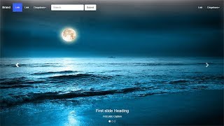 Celebrity Bootstrap Transparent menu with Responsive Slider Profile