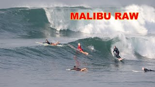 Raw surf clips from an EPIC but crowded day at Malibu