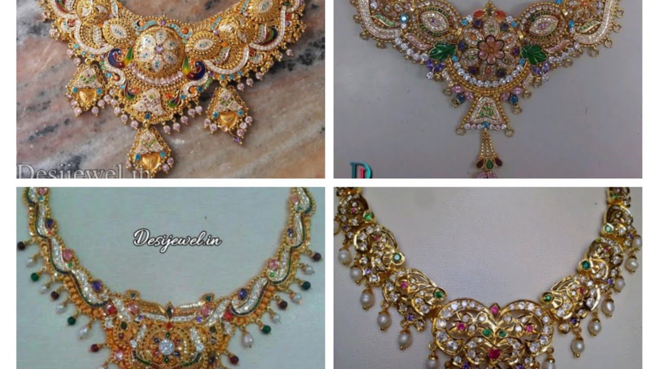 Rajasthani latest gold necklace design 2022  rajasthani