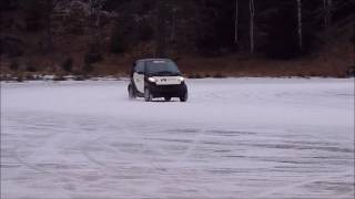 R1 Smart car dragrace on Ice R1 Smart Car Launch