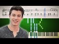 Señorita by Shawn Mendes, Camila Cabello - Piano Tutorial + SHEETS