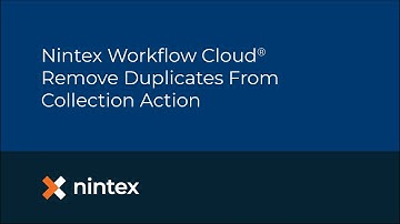 Nintex Workflow Cloud: Remove Duplicates from Collection Action