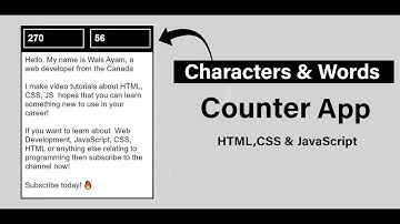 Characters and Words Counter | The Easiest JavaScript Project
