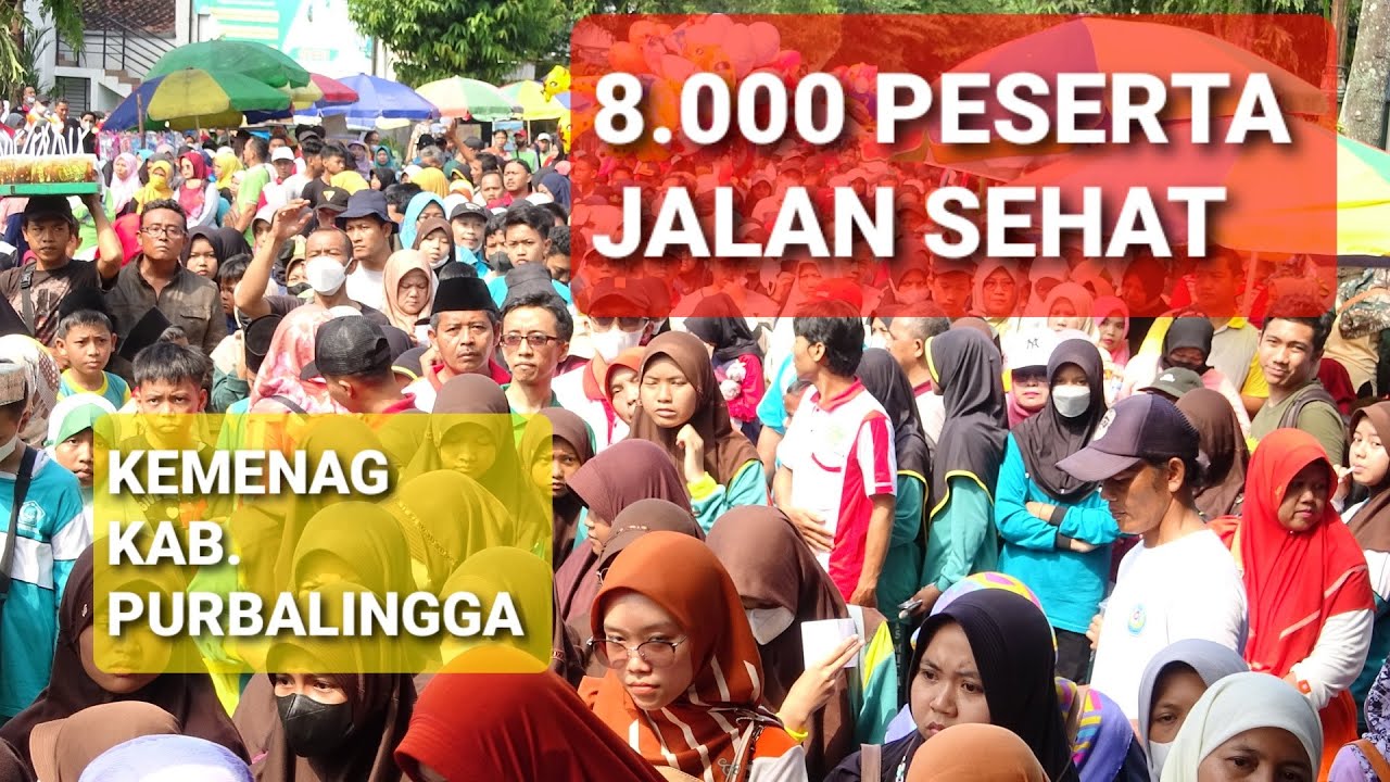 MEMBLUDAG Peserta Jalan Sehat Kerukunan HAB Kemenag RI Kantor Kemenag Kab. Purbalingga Tahun 2023