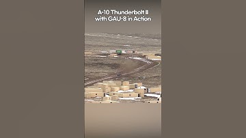 A10 Thunderbolt II with GAU 8 in Action (unmanned target vehicle)