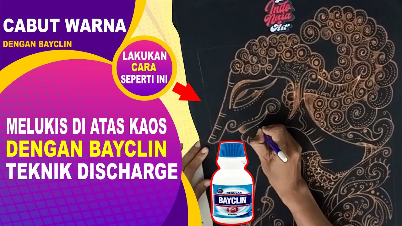 Melukis kaos dengan bayclin | cabut warna