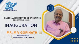Inaugural Ceremony of UG Orientation Programme 2022-23