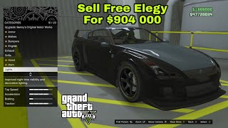 How To Sell Free Elegy For $900k | GTA 5 Solo Money Glitch