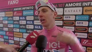 Tadej Pogačar - Interview at the finish - Stage 12 - Giro d'Italia 2024