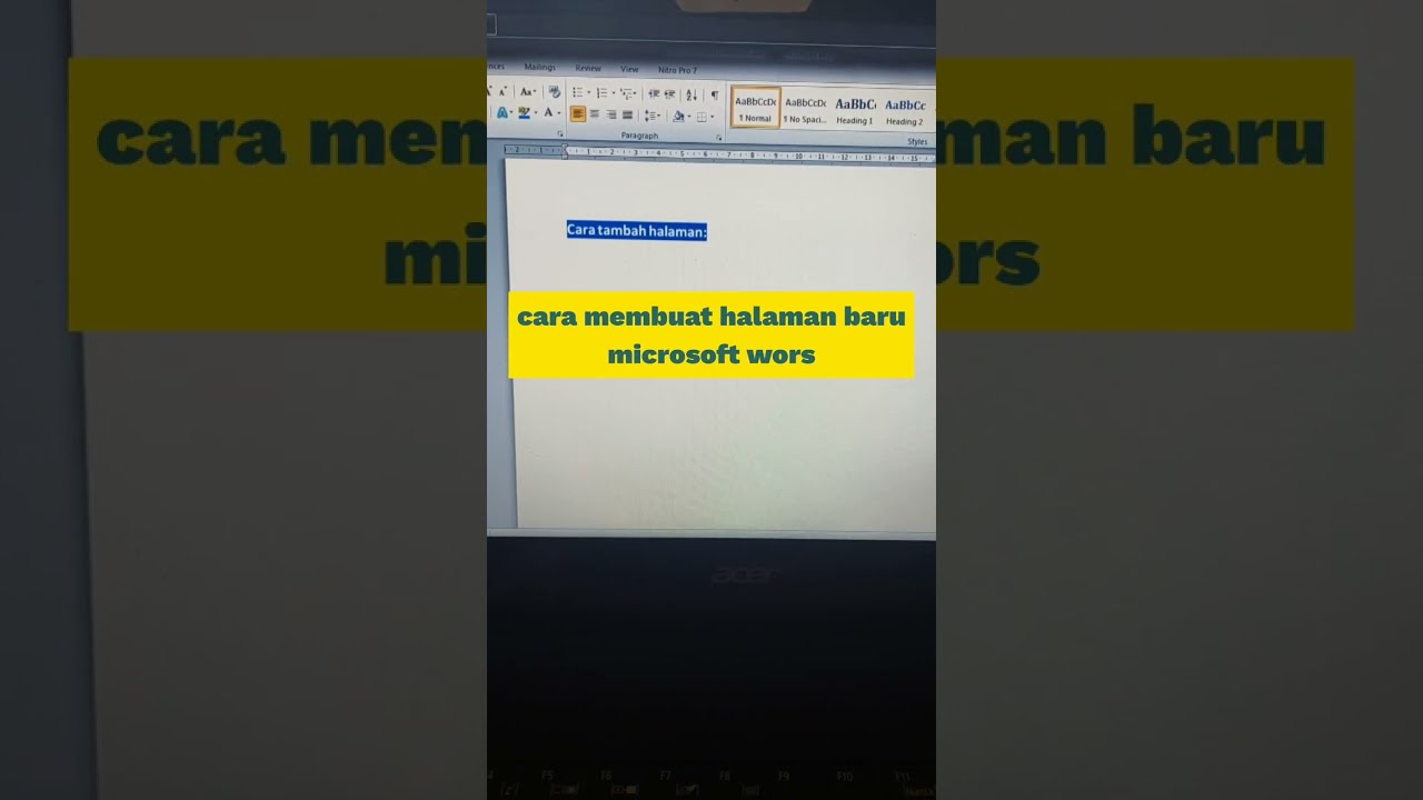 cara membuat halaman baru di microsoft word