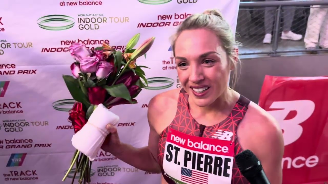 Elle St Pierre surprises herself with massive win at New Balance Indoor Grand Prix 3000m in 