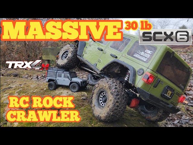 Axial Scx6 dominates the world's best Crawler course, crawler county in sloppy muddy conditions. class=