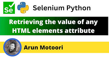 Retrieving the value of any HTML elements attribute using Selenium Python  (Selenium Python)