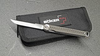 Böker Plus Kaizen Carbon Fiber S35VN       unboxing