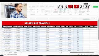 Day 27 | Payroll &amp; Salary Slip in Excel | Create Automatic Salary Slip | Complete Excel Course