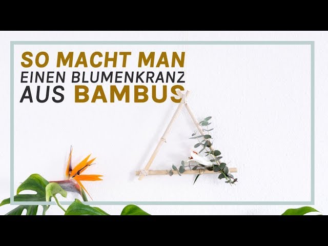 DIY Frhlingsdeko selber machen - geometrischer Blumenkranz aus Bambus