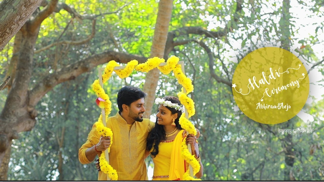 Kerala Haldi Ceremony | Abhiram+Anju | Kerala Wedding Video by Happy Weddings™
